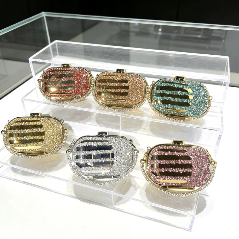 

Luxury Personalized Mini Clutch Bag for Women Acrylic Chain Crossbody Small Square Shoulder Bag Coin Purse for Party Wedding