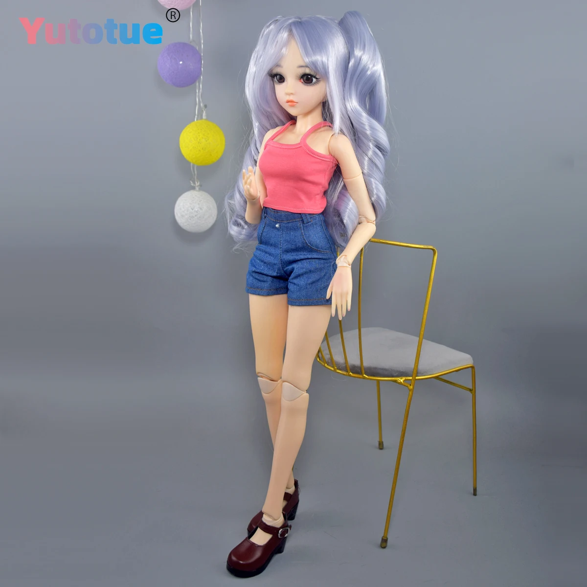 YUTOTUE 60cm Height Girl Doll Fashion Clothes Shoes Wig Set 1/3 BJD Doll Toy Kids Gift Lifelike