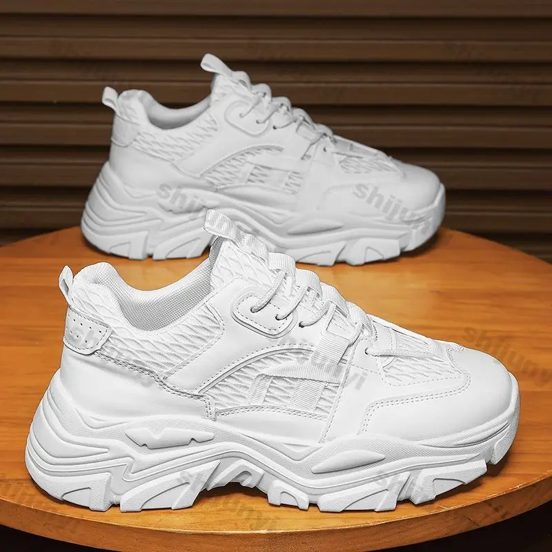 

Comfortable Soft Sole Casual Sport Shoes Spring Breathable Mesh Man Vulcanize Shoes Non Slip Hard Wearing Platform Sneakers