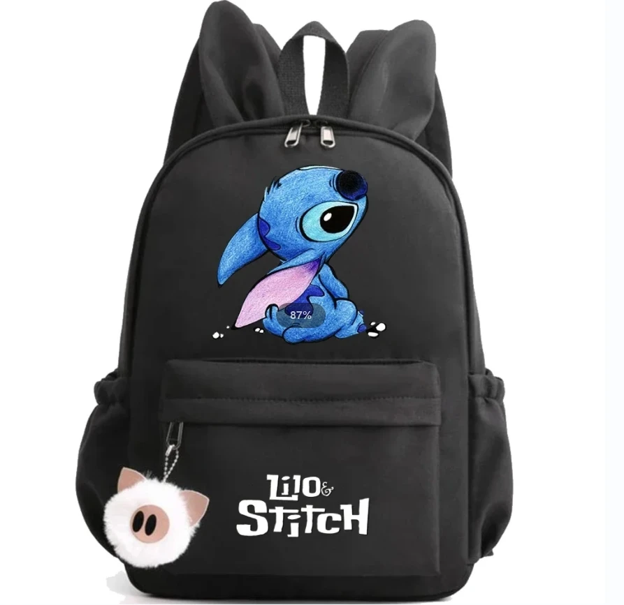 MINISO Disney Lilo Stitch Backpack for Girl Boy Student Pen Case Children Children\'s Gifts Kawaii Cartoon School Bag Mochila