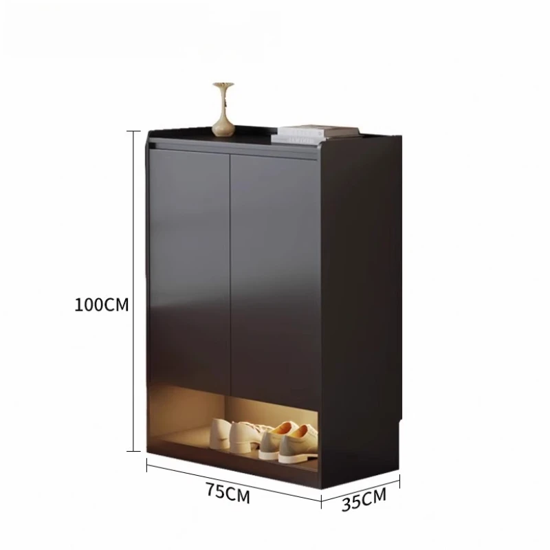 Integrated Simple Shoes Rack Black Wall Storage Design Family Shoes Rack Clothes Stand Meuble Rangements Cabinet Furniture