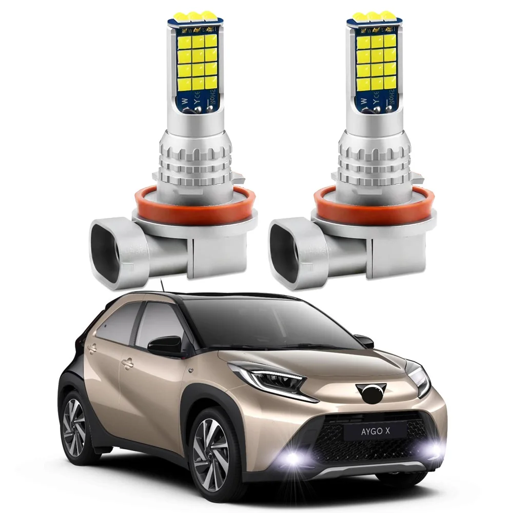 

2Pcs For Toyota Aygo X 2021 2022 2023 2024 LED Fog Lamp Bulbs Front Fog Light Canbus White