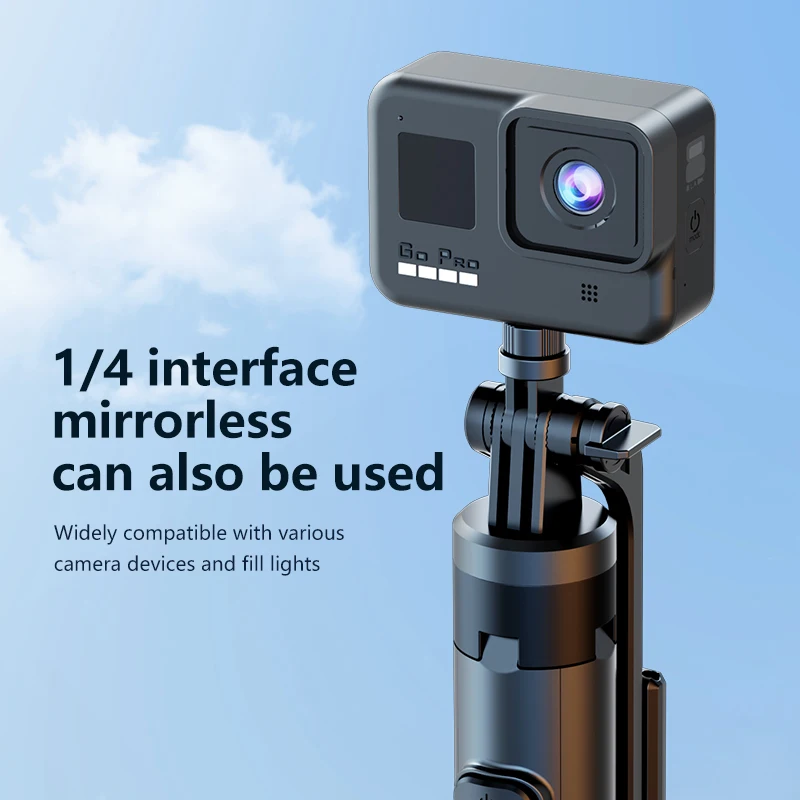 COOL DIER 2025 Nowy Statyw do Selfie z Funkcją Trójnóg do Telefonów Komórkowych, Przenośne Statywy do Telefonów z Kamerą dla iPhone Samsung Huawei Xiaomi Smartphone — zdjęcie produktu 5