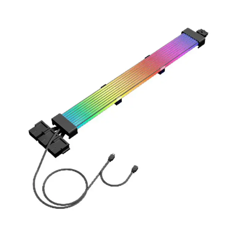 

TrueNort VGA 3x8-Pin to 12+4 Pin 180° ARGB Extension Cable ARGB Lighting Effect