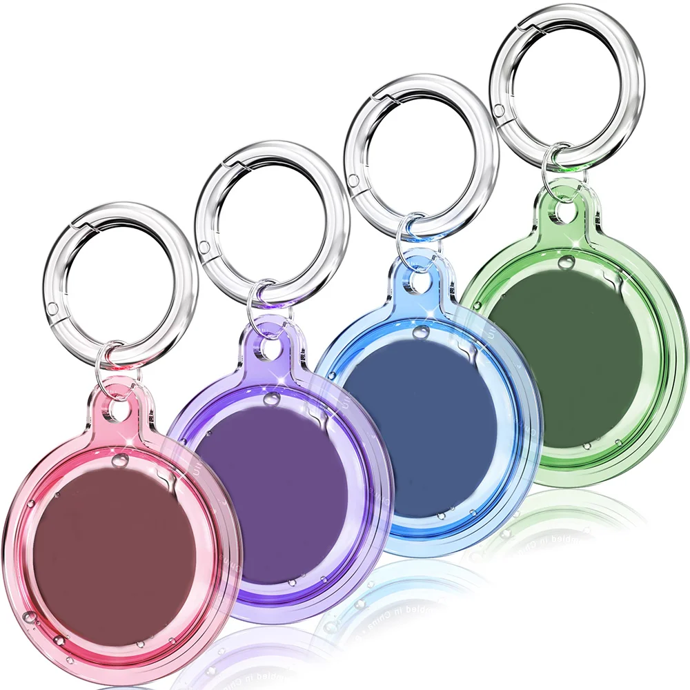 

Водонепроницаемый прозрачный чехол из ТПУ для AirTag с брелоком-трекером, защитный чехол для ключей, сумок, домашних животных