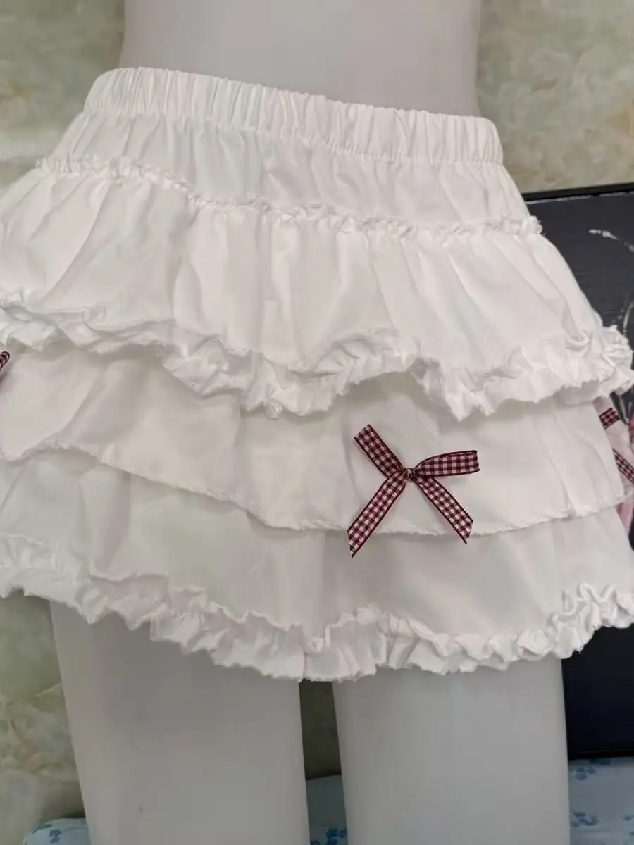 

Корейская многослойная пышная юбка-шорты в стиле Лолита для девочек, однотонная, в стиле «Тыква», для создания образа «Hot Girl Pure Desire», Ins