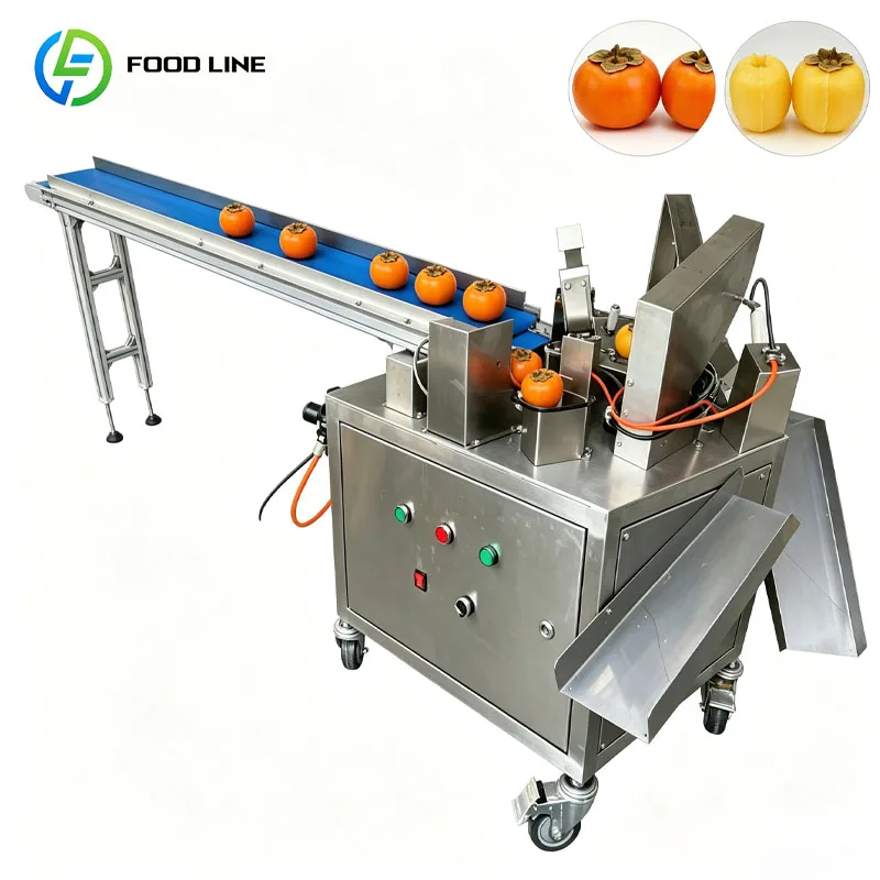 Persimmon Peeling Machine Persimmon Skin Peeler Automatic Hard Fruit Peeling Conveyor Machine Customized