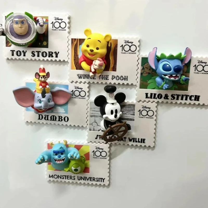 

Подлинная серия ретро-штамп Disney, слепая коробка, аниме, фигурка-сюрприз, загадочная коробка, магнит на холодильник, индивидуальный подарок