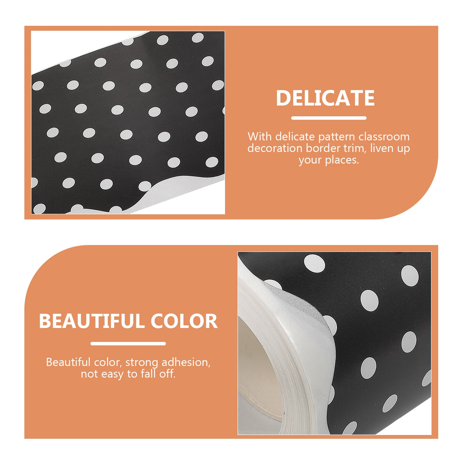 Wave Dot Stickers Premium Material Smooth Surface Decorate Classrooms Offices Walls Adhesive Border Trim Lovely Border Sticker