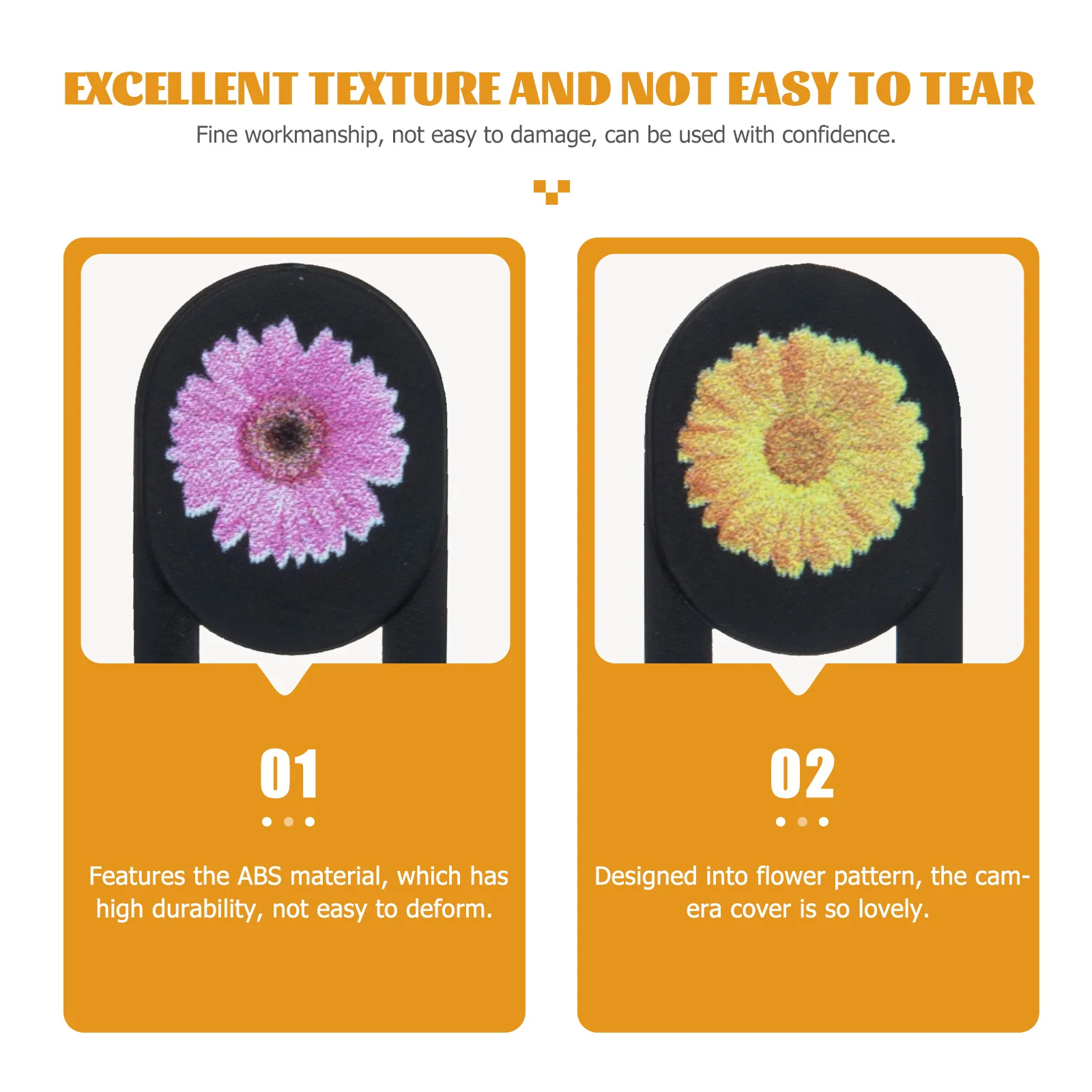 

3Pcs Webcam Privacy Lens Protector Flower Pattern ABS Slider Laptop Phone Camera Cover Slide Laptop Camera Cover Slide