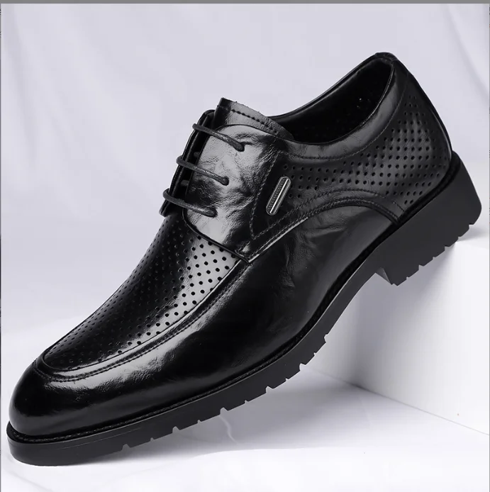 XIHAHA Male Dance Shoes Spring Wedding Leather Shoes British Fashion Business Dress Casual Shoes for Men Breathable Soft Soled