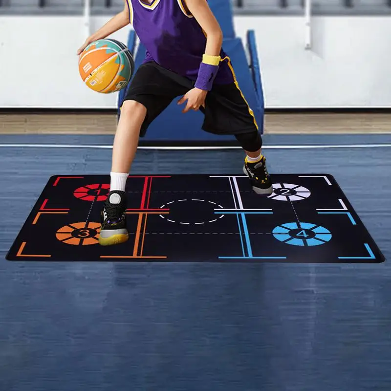 

Basketball Dribble Training Mat Rubber Footstep Training Mat For Basketball Silent Training Pace Ball Control Basketball Mat For