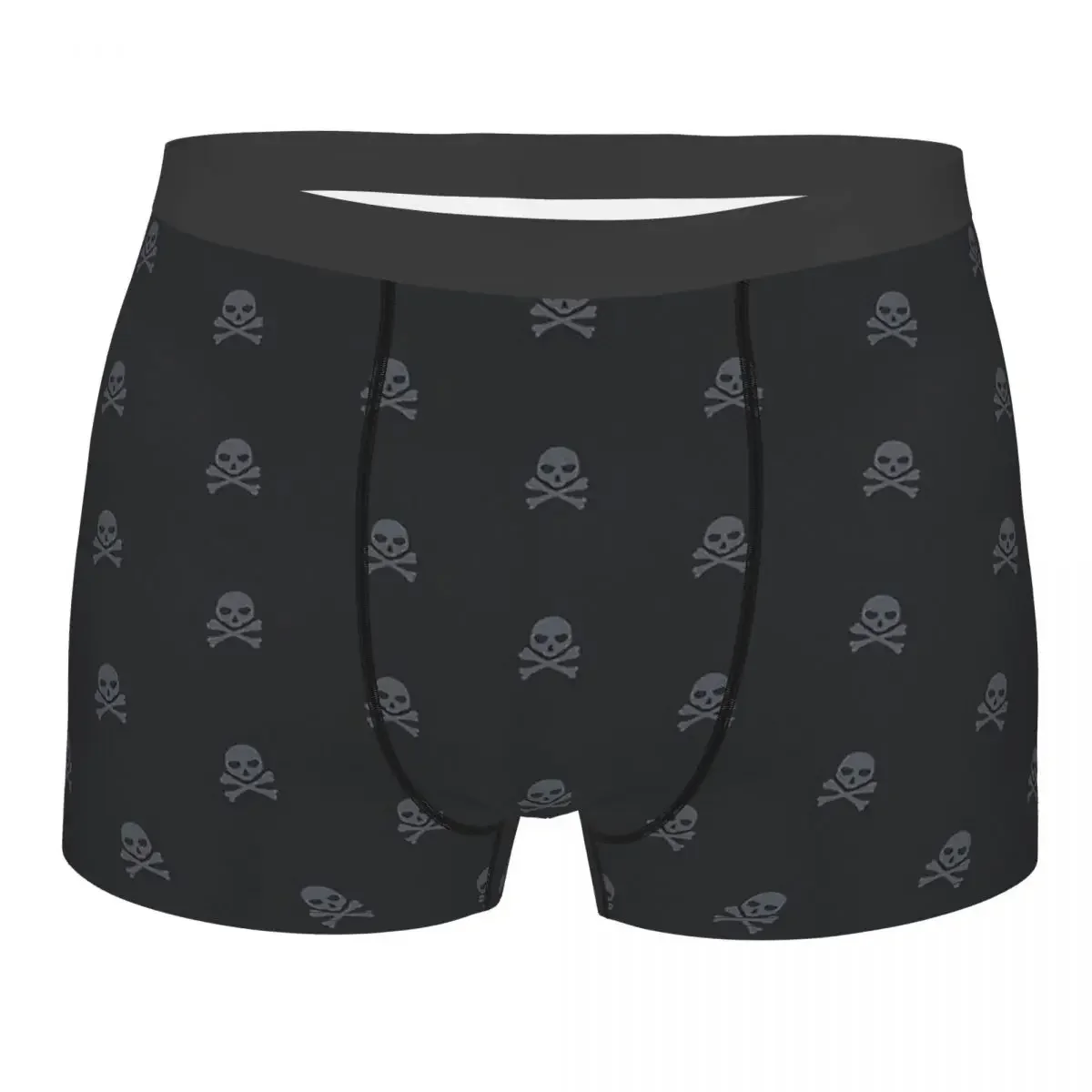 Crossbones Skeleton Skull Bone Underpants Cotton Panties Men's Underwear Print Shorts Boxer Briefs