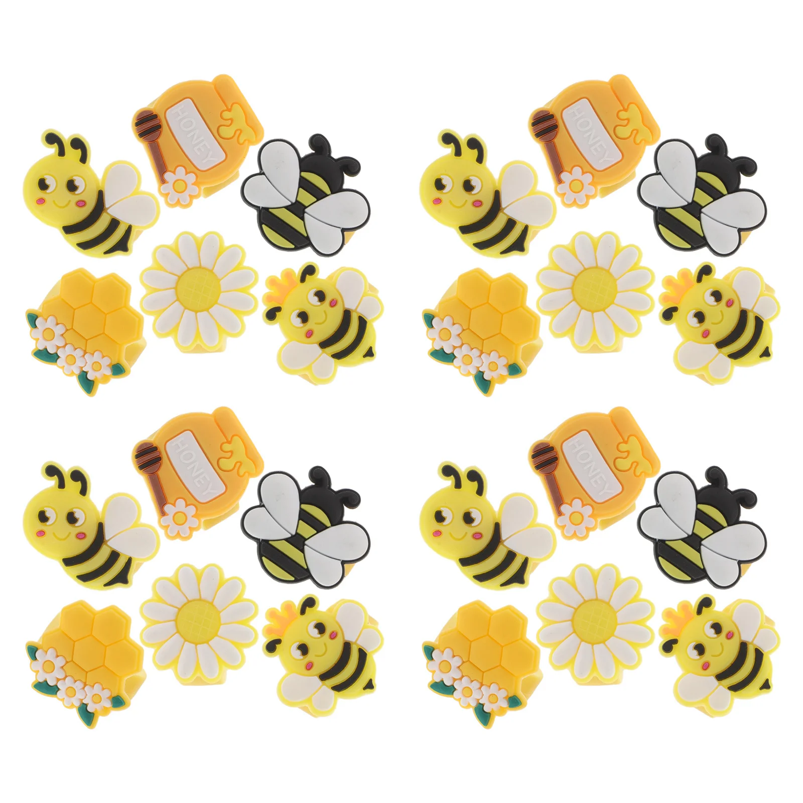 

30pcs Fashion Rings Bee Animal Rings For Pvc Cute Jewelry Party Favors Classroom Rewards Goodie Bag Fillers Christmas