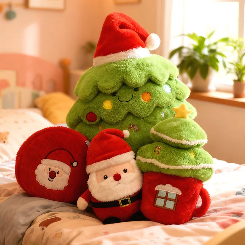 

2025 New Santa Claus Doll Pillow Soft Plush Toy for Christmas Parties Holiday Gifts Event Decorations