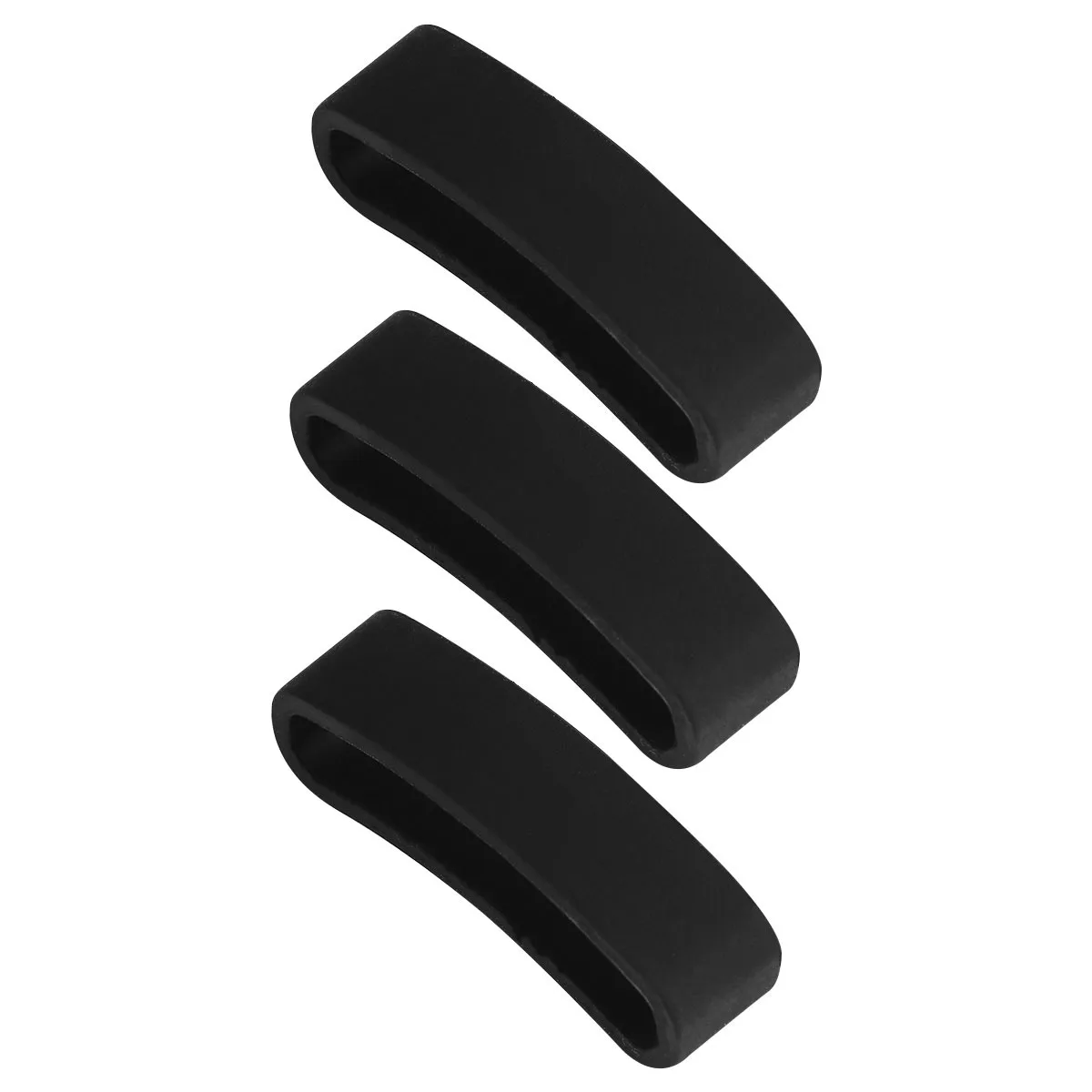 3Pcs Watch Band Keeper Soft Elastic Rubber Replacement for Smooth Durable Watch Strap Loop Silicone Ring