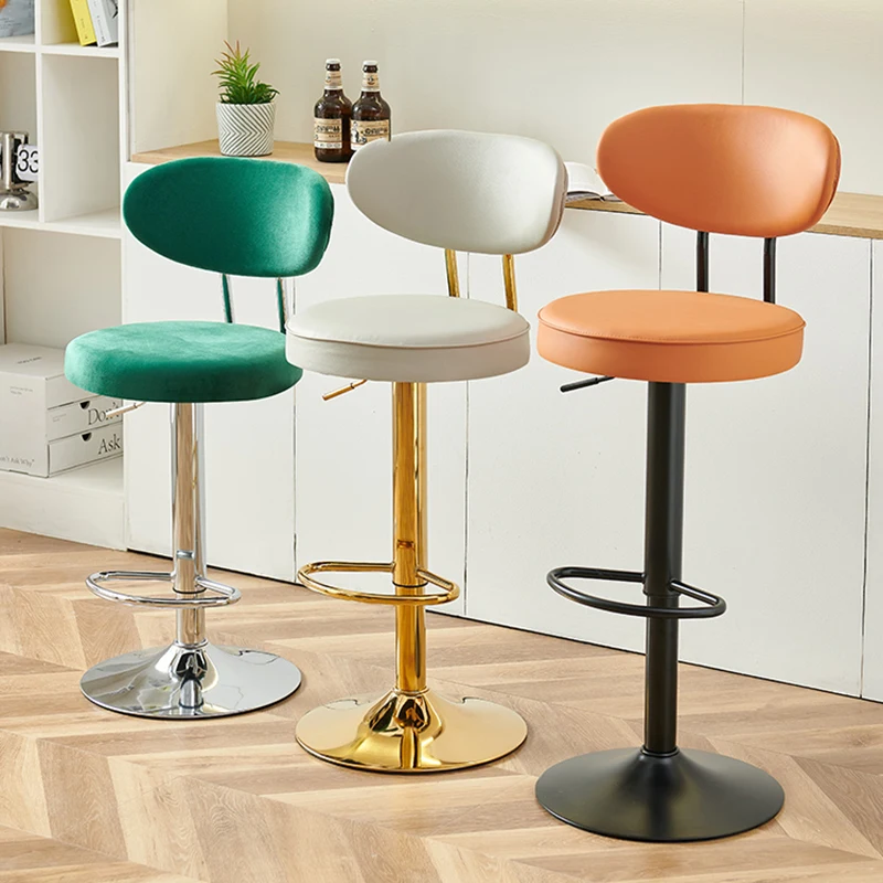 

Contemporary Counter Bar Stool Swivel CampingUltralight Bar Stool Back Adjustable Pub Asiento Habitacion Restaurant Furniture