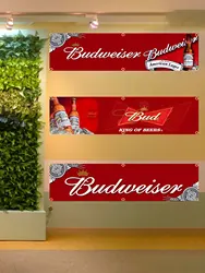 60x240cm Budweiser King of Beers Flag Banner Tapestry Polyester Printed Flag Garage or Outdoor For Decoration