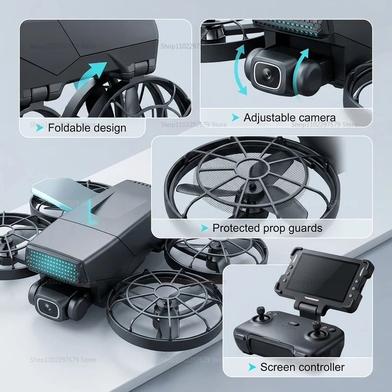 New Drones M8 GPS 8K Professional HD 360° Dual Cameras 5G WIFI Brushless Motors Obstacle Avoidance FPV Foldable Quadcopter Toy view 3