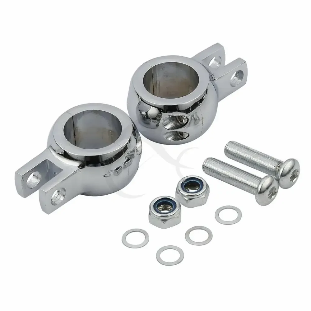 

Motorcycle 1.25" Engine Guard Bar Foot Pegs Clamps Mount For Harley Wide Glide Low Rider Street Bob FXDWG