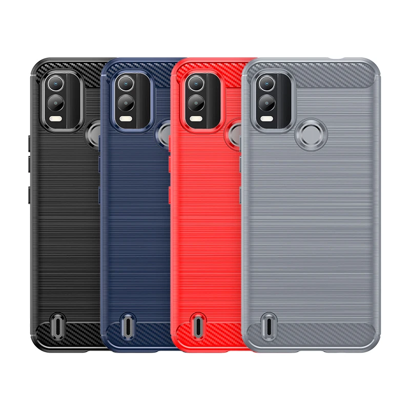 Carbon Fiber Case For Nokia 1 5 6 7 8 Nokia 3.1 5.1 6.1 7.1 Plus 8.1 Shockproof Bumper Soft TPU Cover For Nokia 2.2 3.2 4.2 6.2