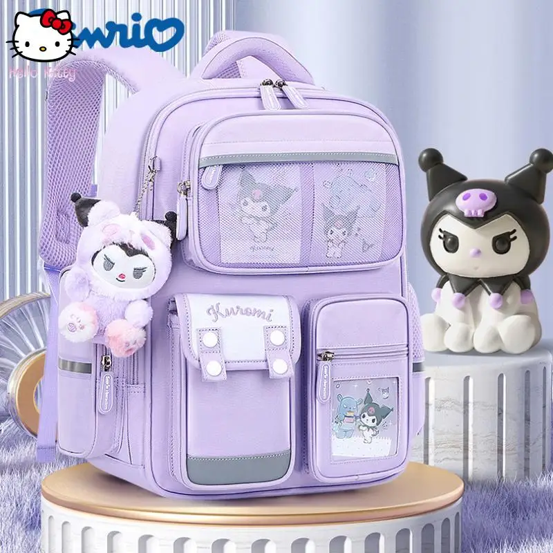 

Hello Kitty Anime Student Schoolbag Backpack Sanrio Kawaii Cartoon Kid Large Capacity Spine Protection Burden Reduction Backpack