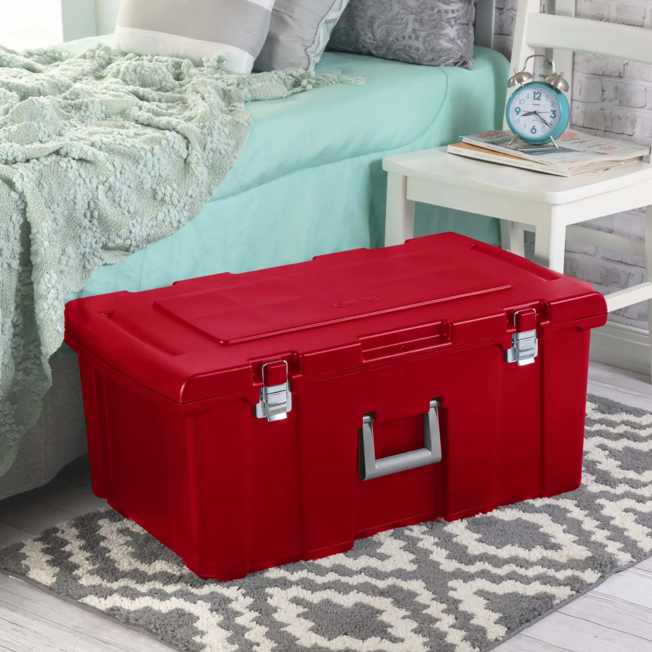 

Durable and portable portable wheeled storage bin for outdoor camping, moving or storing anything for sports equipment
