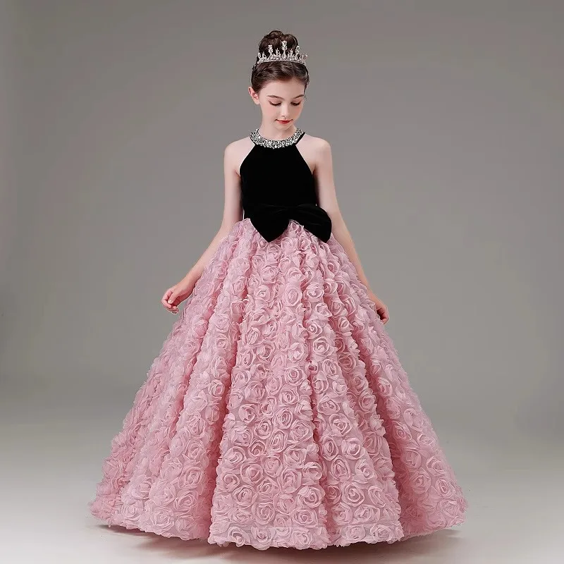 

Children's Dress Light Luxury High-end Children's Day Host Piano Performance Dress Model Catwalk Girls' Birthday Princess Dress