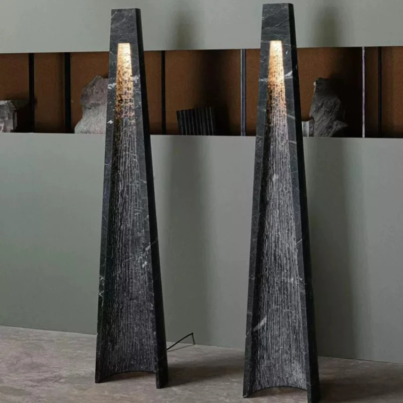 

Portuguese designer imitation marble hotel decoration floor lamp ornament