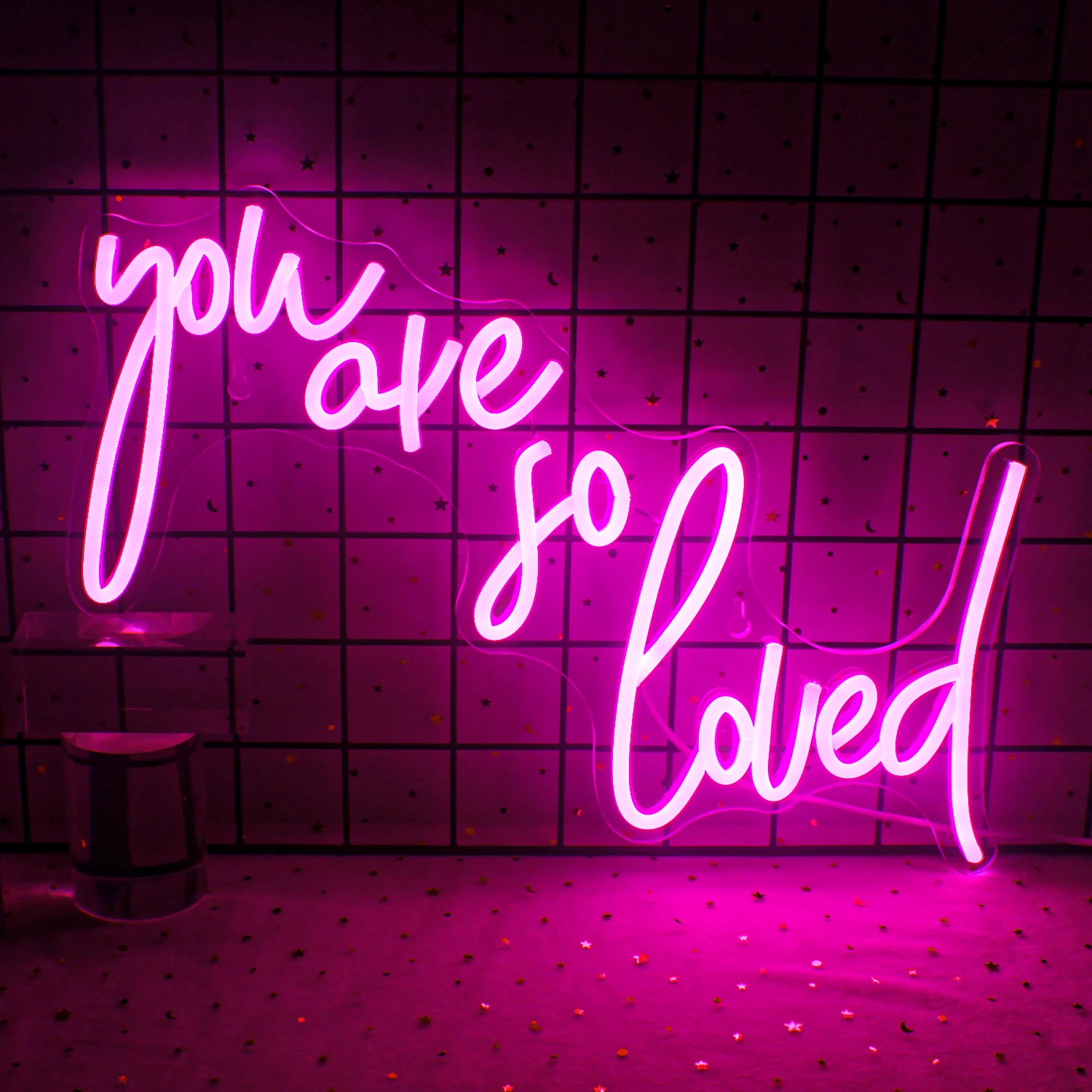 Rosa Sie sind so geliebt Neon Sign usb Neonlichter für Schlafzimmer Bar Mann Höhle Party Geburtstag Hochzeits geschenke Wand dekoration LED Brief