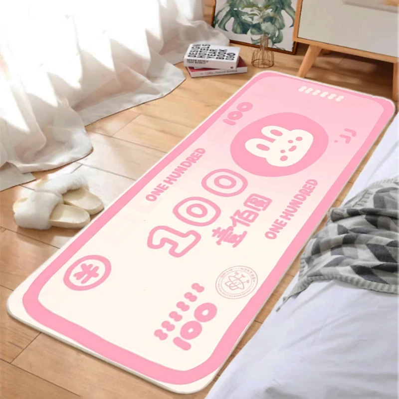 Fun Cartoon Money Pattern Door Mat Home Non Slip Carpet Bedrooom Bedside Kitchen Decoration Hallway Kawaii Entrance Mats