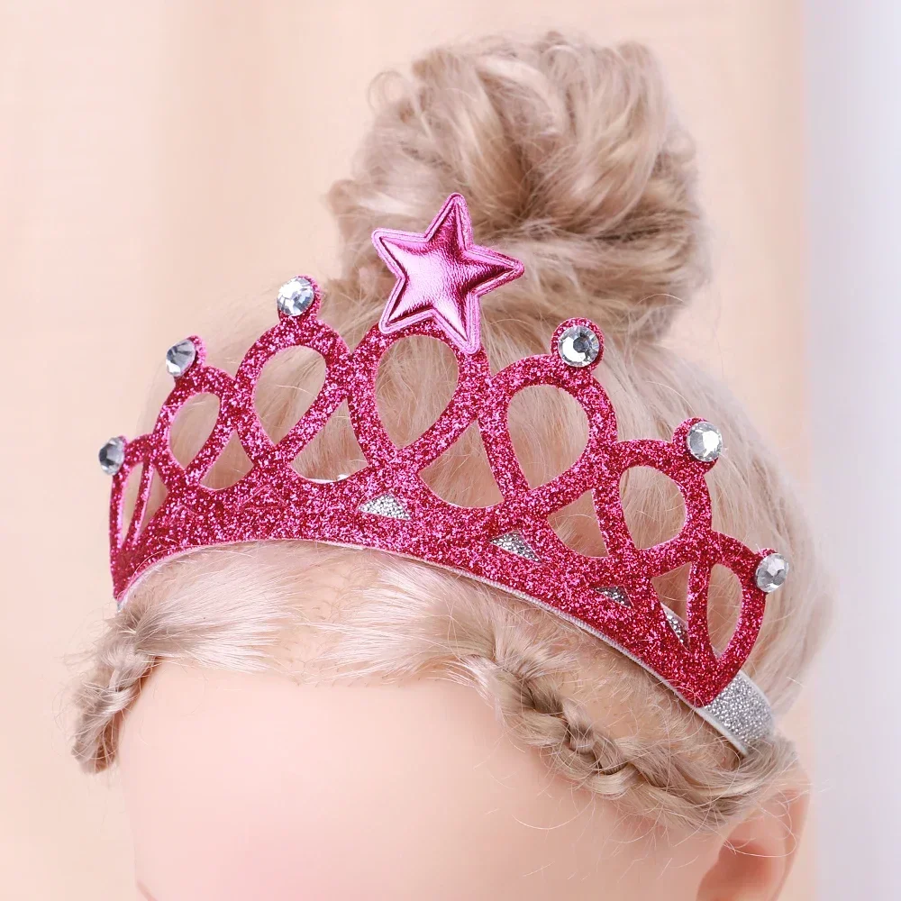 

Children Crown Hairband Sparkling Birthday Party Headband Dress Up Gift Kids Cheer Festival Hair Hoop Boutique Hair Accessories