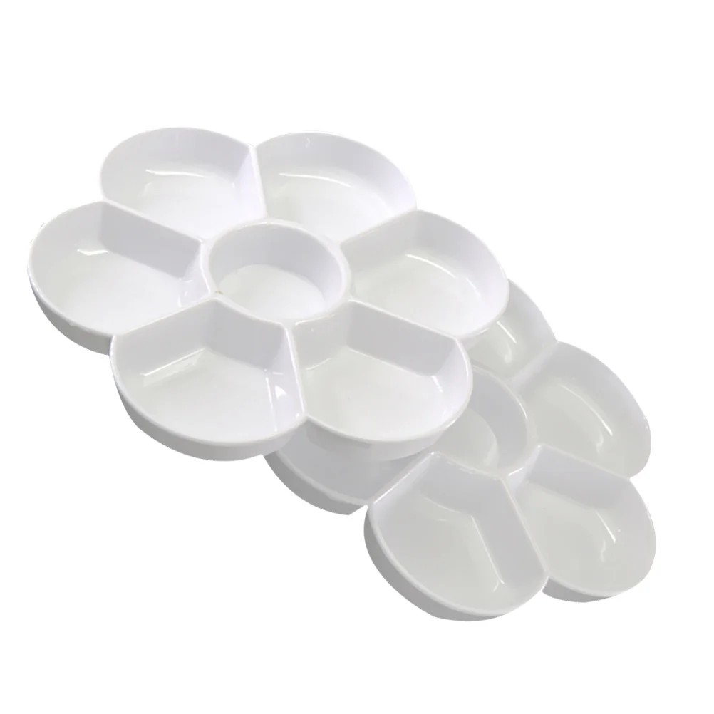 

2Pcs Plastic Painting Palette Color Mixing Tray for Artists Beginners Students Portable Art Paint Tray for Watercolor Oil