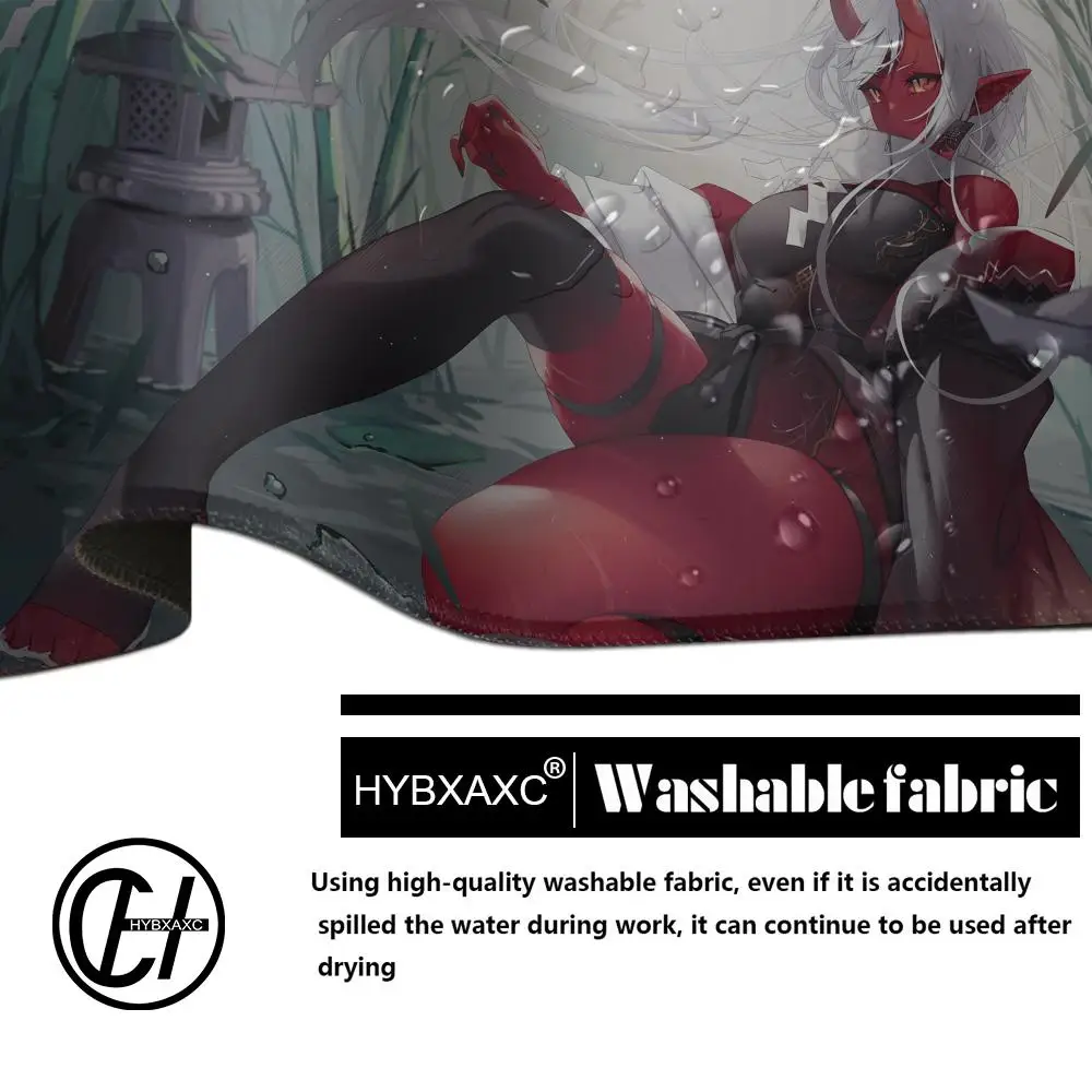 Hot Vtuber yoclesh Mouse Pad XXL อุปกรณ์เสริมสําหรับเล่นเกมสํานักงาน Gamer คีย์บอร์ดโต๊ะขนาดใหญ่ Japan Devil Horns สาวอะนิเมะ Mousepad