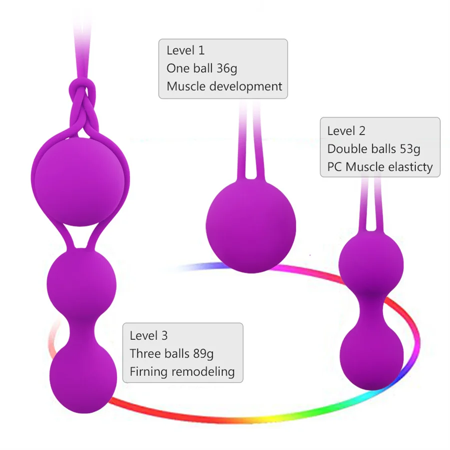 Safe Silicone Kegel Balls Perinee Tighten Exercise Vagina Muscle Trainer Pelvic Floor Vaginal Balls Geisha Sex Toys For Women