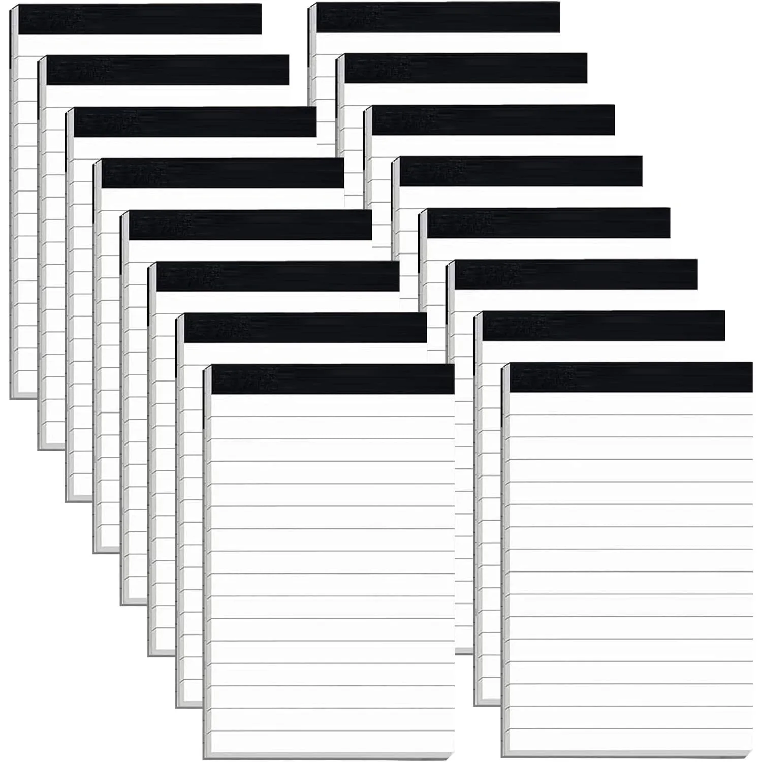 5/10Pcs Top Bound Lined Note Pads, White Ruled Writing Memo Pads, Easy Tear Off Scratch Pads for Office School Home Note Taking
