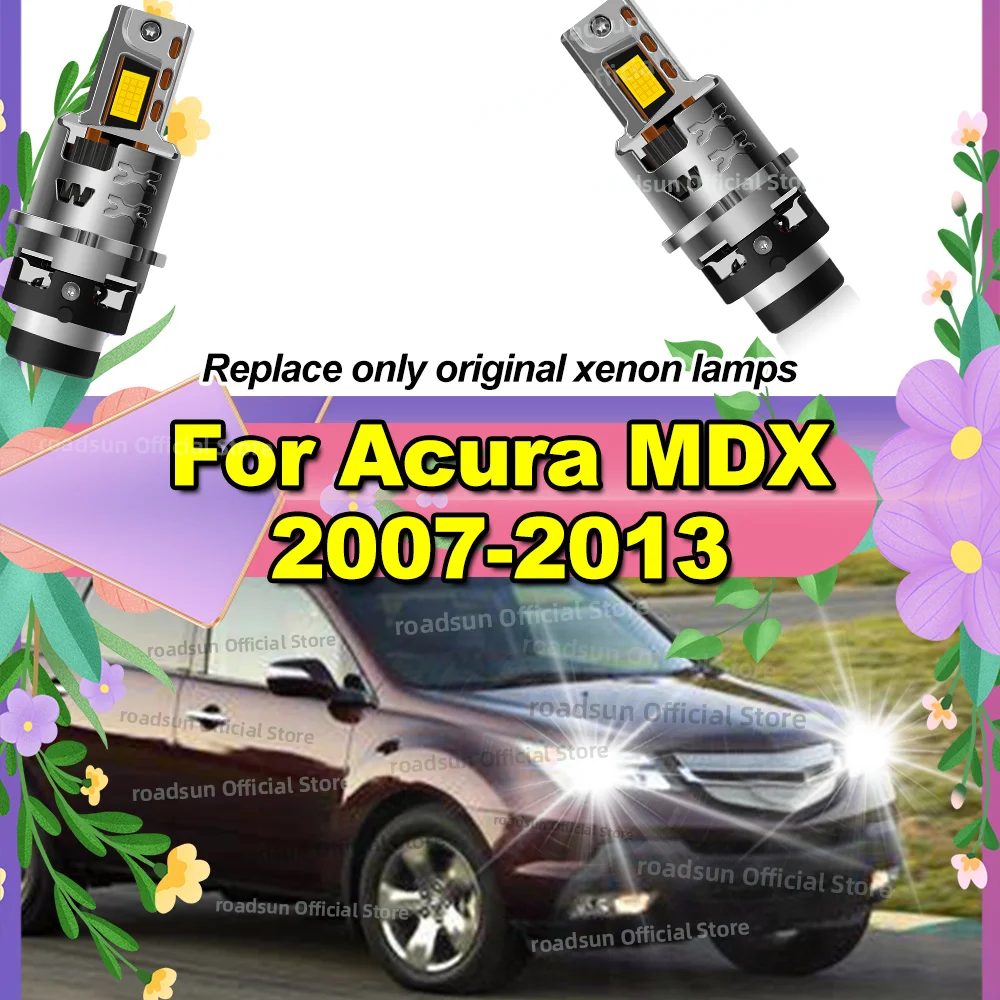 

50000LM Led Car Headlights HID 1:1 Size Xenon Lamp Canbus Turbo Fan Mini Lamp For Acura MDX 2007 2008 2009 2010 2011 2012 2013
