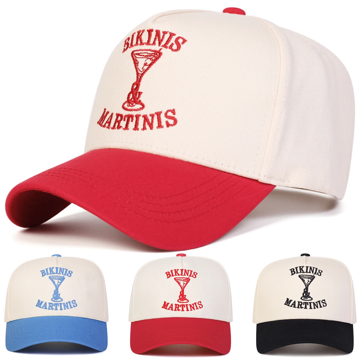Unisex BIKINIS MARTINIS Embroidery Baseball Caps Spring Autu