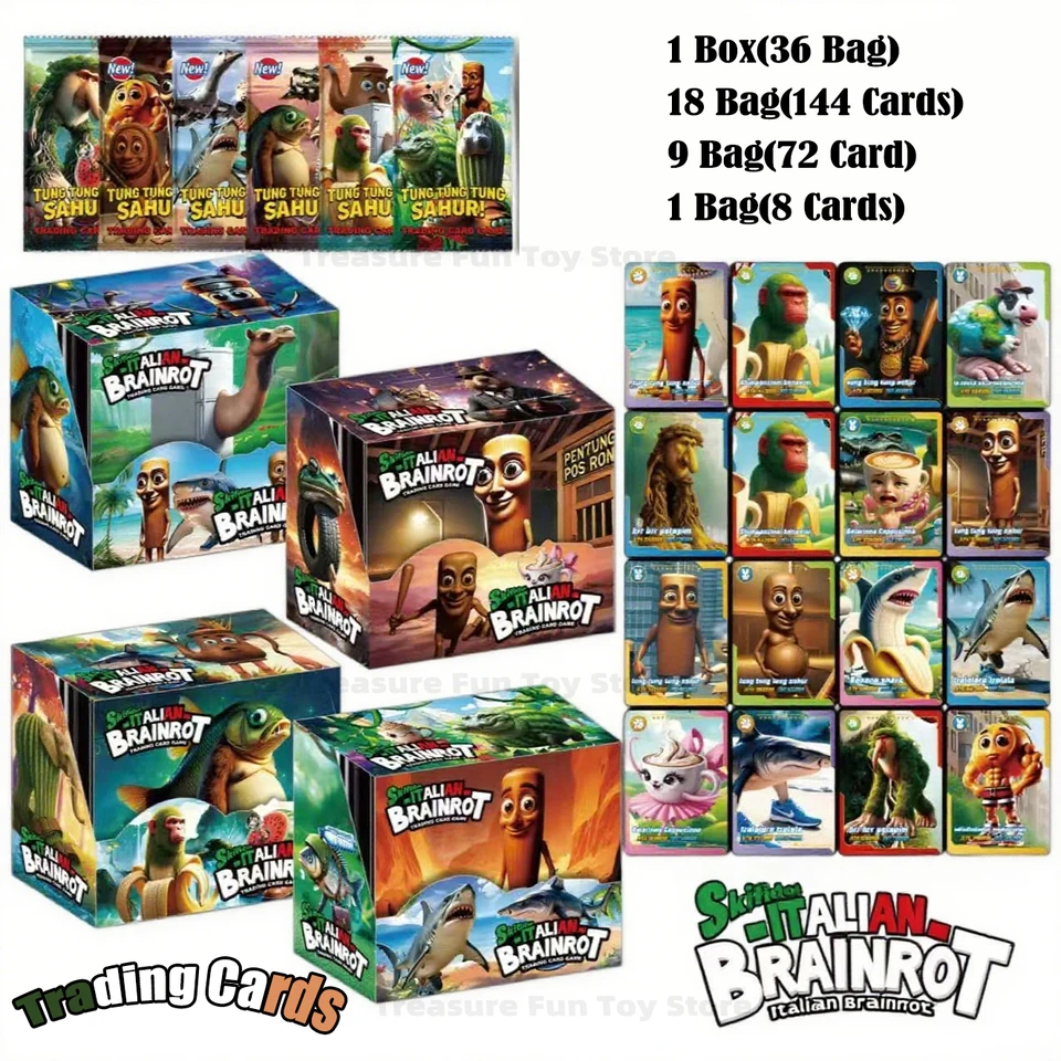 Now in stock! Italian Brainrot Trading Cards: Wave 2! Tung Tung Tung Sahur! Or however it goes, I'm not too sure.... £1.99 is a bargain for these, the first wave flew out Now in stock! Italian Brainrot Trading Cards: Wave 2! Tung Tung Tung Sahur! Or however it goes, I'm not too sure.... £1.99 is a bargain for these, the first wave flew out