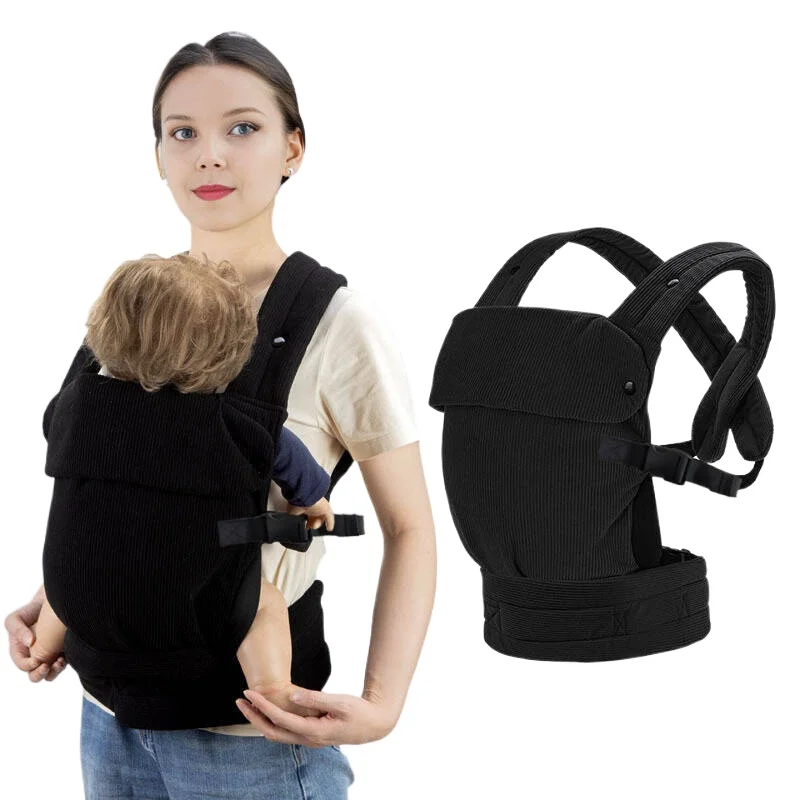 Portabebés, portabebés para recién nacido, con gancho y bucle, fácilmente ajustable, bolsa de mochila de canguro transpirable de tela suave