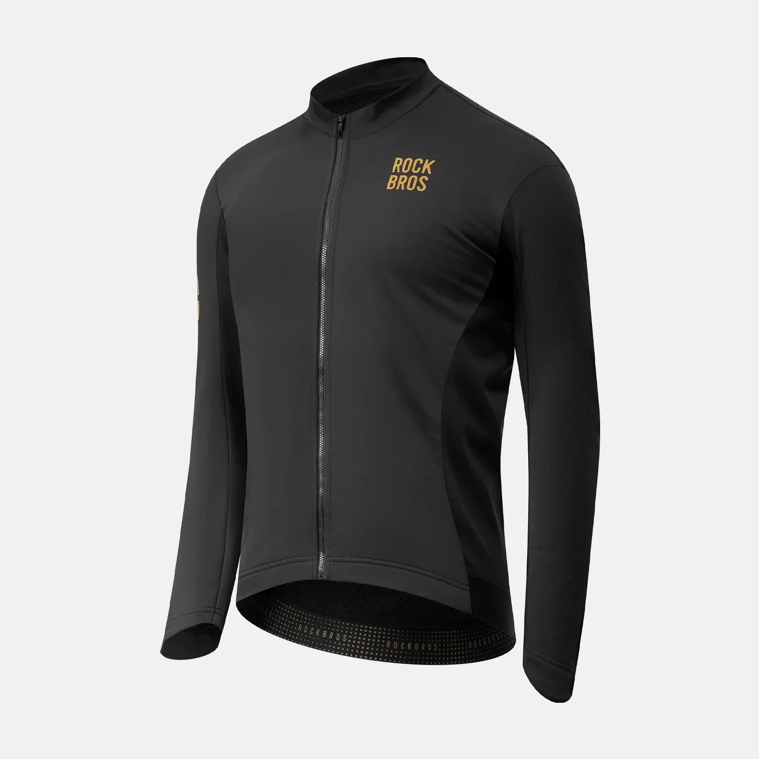 ROCKBROS Cycling Jacket Autumn Winter Fleece Warm Slim Cycling Top Windproof Warm Lightweight Bike Jersey for Road MTB Biking