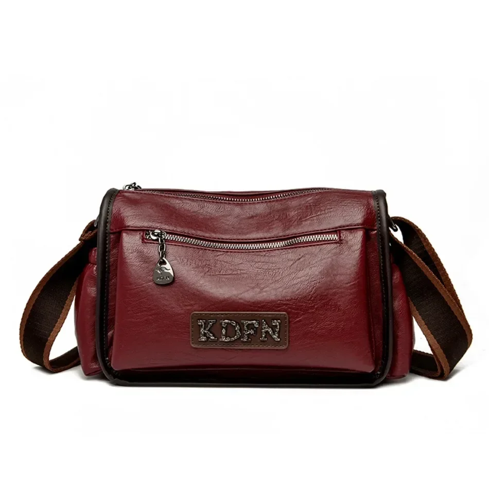 High-quality Leather Handbags for Women Luxury Designer Shoulder Crossbody Bags Soft New Ladies Casual Tote Messenger Bag 2024