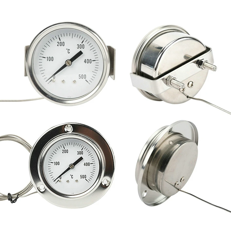 

304 Stainless Steel Pizza Oven Electric Oven Bread Kiln Pointer Temperature Display 0-600 Degrees Pizza Stove Temperature Gauge
