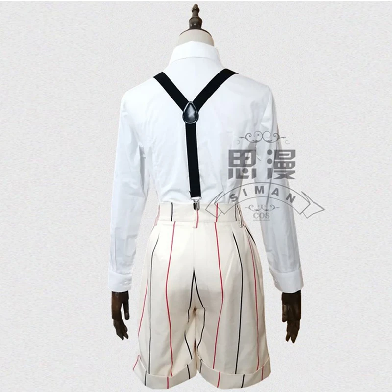 Anime bungou cães vadios yumeno kyusaku cosplay traje e boneca brinquedo chapéu mochila cachecol conjunto completo custome feito sapatos e peruca