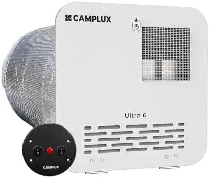 

Газово-электрический водонагреватель CAMPLUX 6 Gal для автодомов, 12 тыс. BTU, с системой розжига, белый