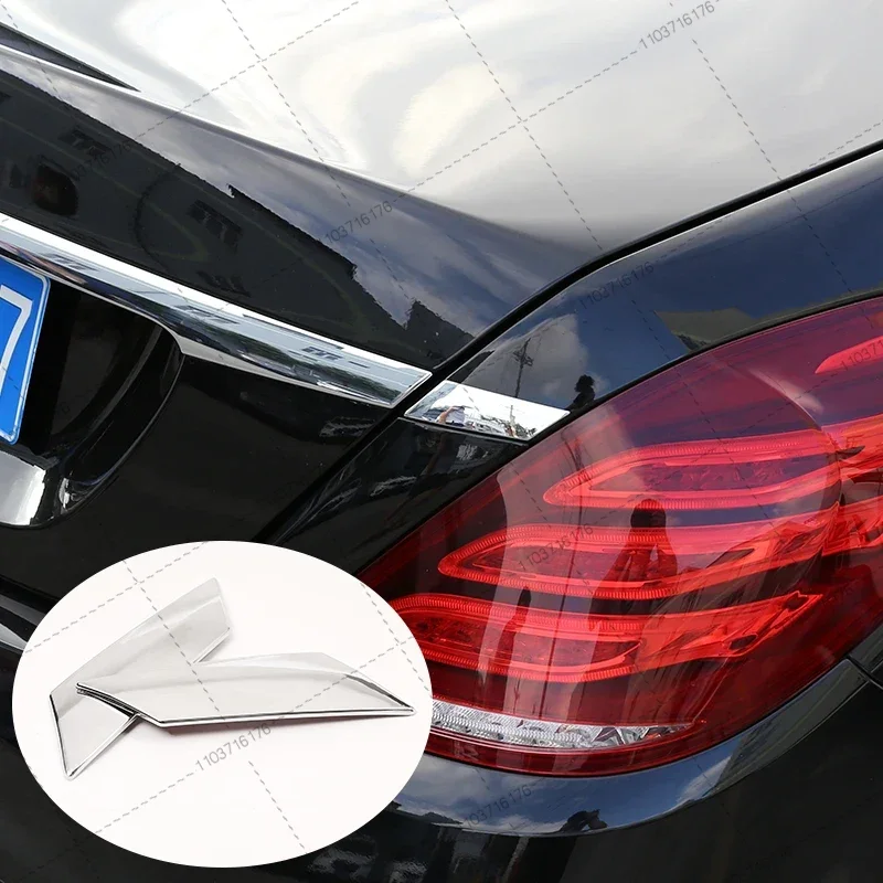 

2PCS ABS Chrome Tail Strips Trim for Mercedes-Benz S-Class W222 2014-2018, Rear Bumper Lower Garnish Sequins Accessories