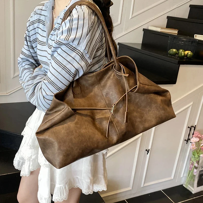 

Женская вместительная сумка-кроссбоди из искусственной кожи, квадратная, на плечо, 2026 Новинка, модная женская ретро-сумка высокого качества