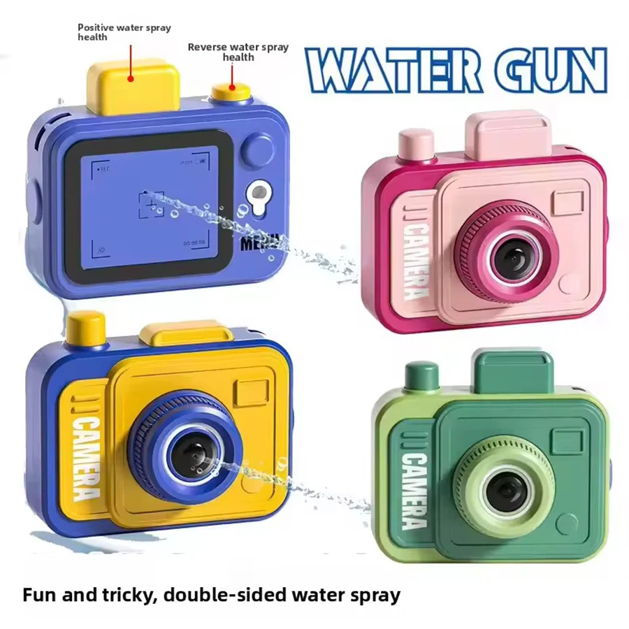 1pc 2026 Double Sided New Camera Water Gun Prank Toy Double Spray Front Back Funny Surprise Gift Kids Summer Pool Beach Party view 2