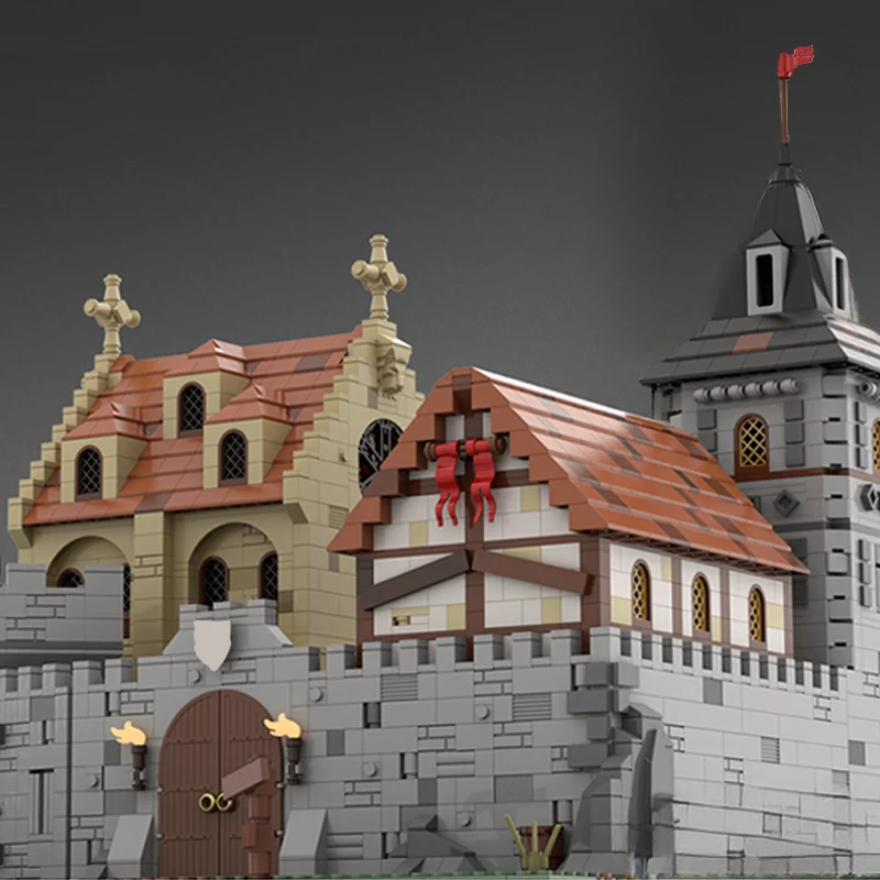 4747 pièces MOC Architecture médiévale château médiéval 2 conception de forteresse historique bricolage modèle blocs de construction jouets d'anniversaire cadeau