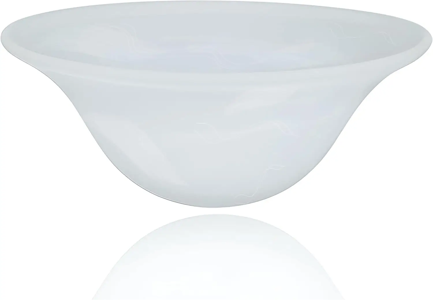 

Modern White Floor Lamp with Glass Shade, Height 4.75in Width 12in - Elegant Torchiere Lighting
